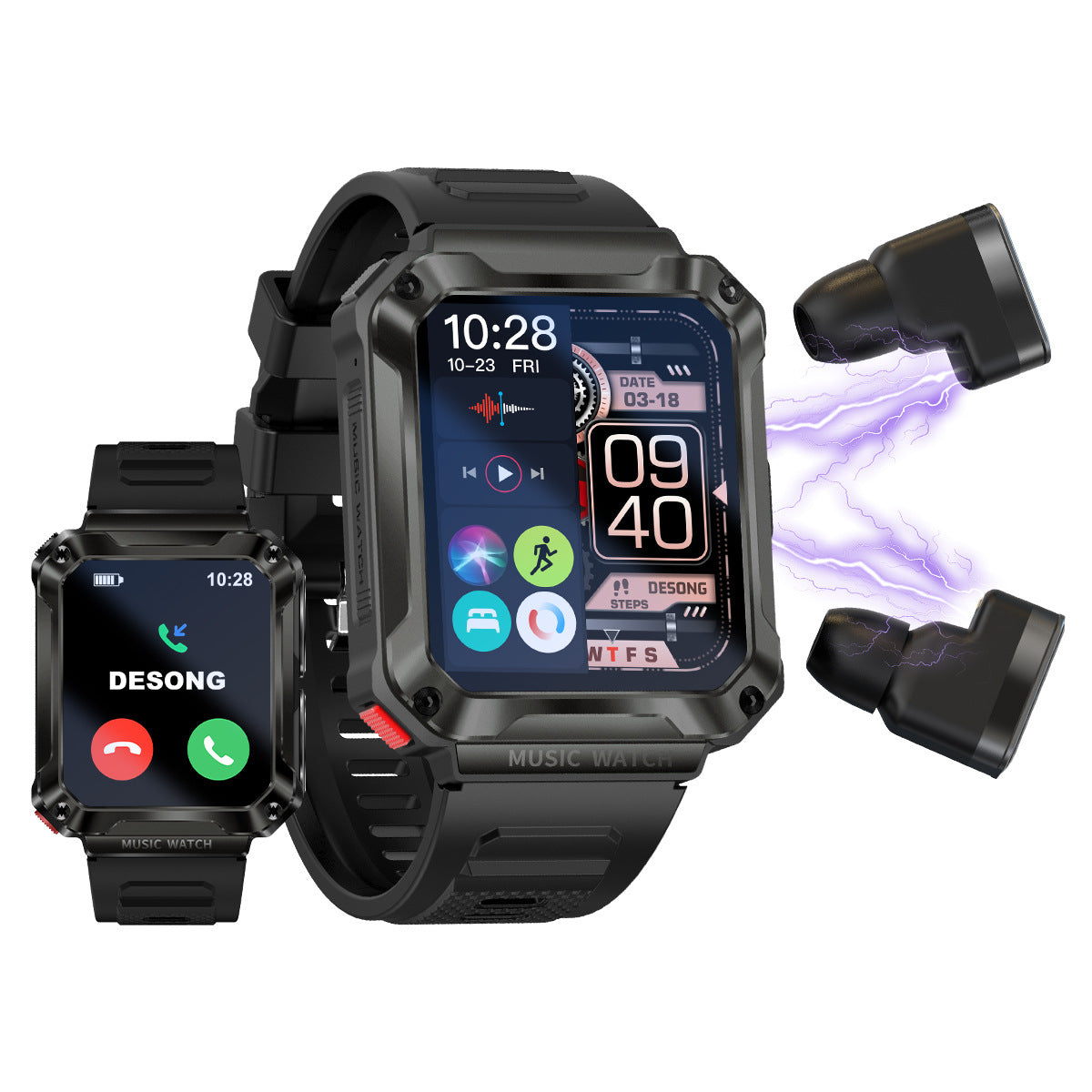 V60 Smart Watch Bluetooth Calling 139-inch Screen Heart Rate Blood Pressure Sleep Monitoring Sports