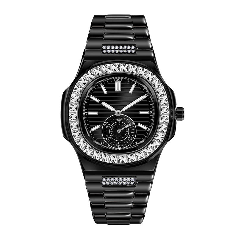 Mens Fashion Alloy  Luxury Brand Diamond Gifts Watches