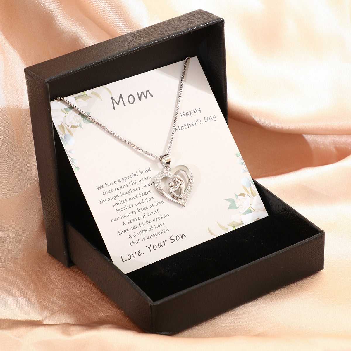 Women's Simple Mother's Day Necklace Gift Box Decorations
