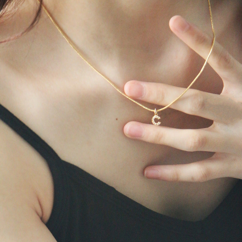 Fashion Personality Round Snake Clavicle Chain Female