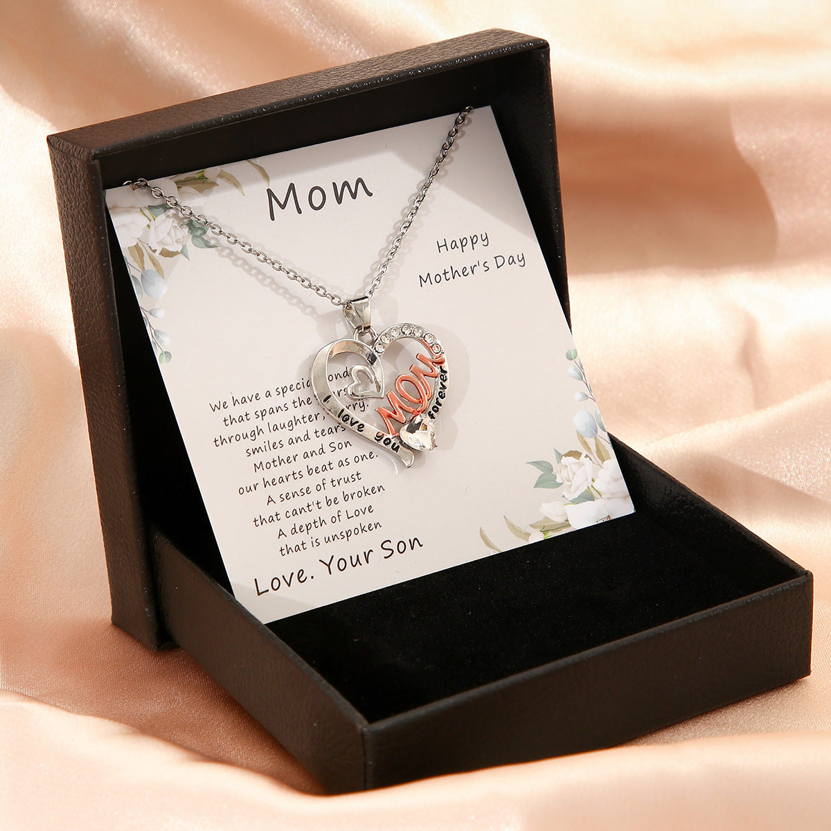 Women's Simple Mother's Day Necklace Gift Box Decorations