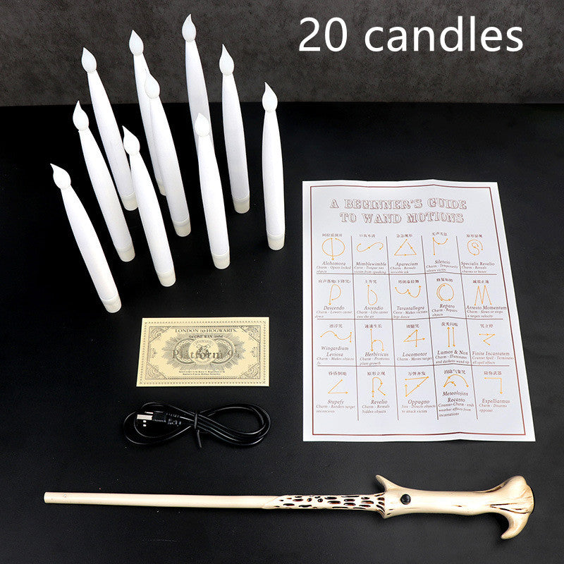 Flameless Candles With Magic Wand Remote Flickering Warm Light Floating Candles For Home Decor