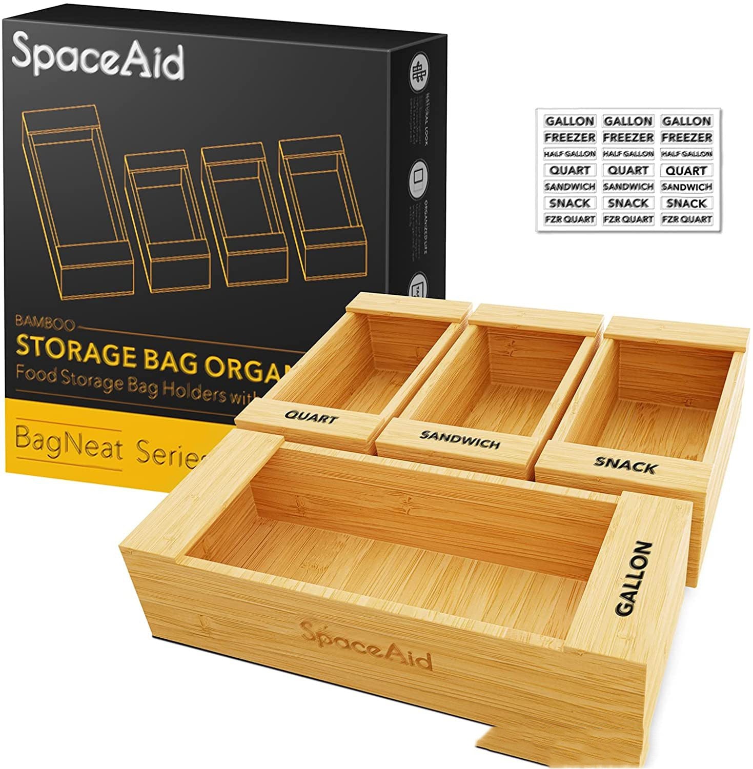 Kitchen Storage Drawer Organizer Box Food Sandwich Wrapper Organizer