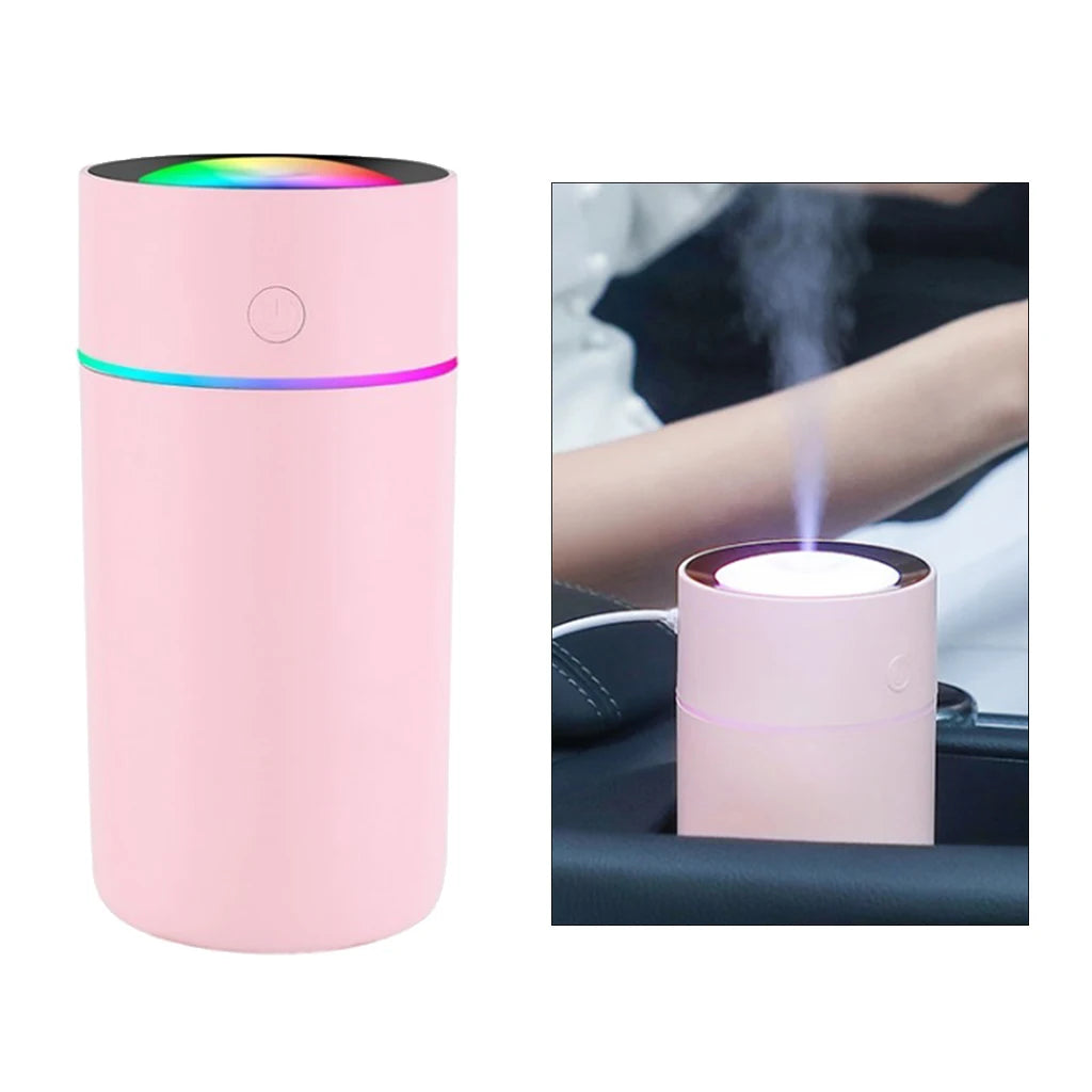 320ml Mini Ultrasonic Air Humidifier Aroma Essential Oil Diffuser Car Home Air Purifier Colorful Light Mist Maker For Home Car - Humidifiers
